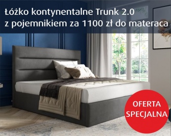 Łóżko kontynentalne Trunk 2.0 z pojemnikiem za 1100 zł do materaca
