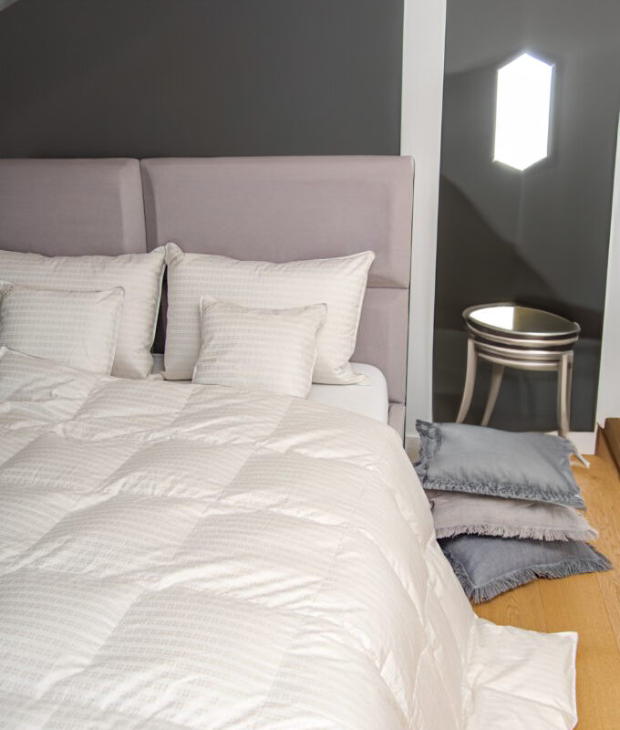 AMZ SILVER kołdra ciepła puch 90%